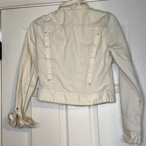 Free People Off-White Denim Jacket, XS - Picture 7 of 10